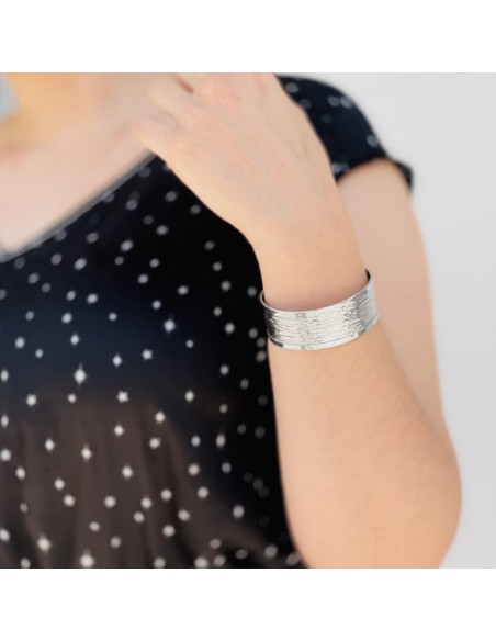 Bracciale Fascia in Argento 925 Bordo Lucido
