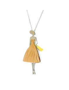 925 Sterling Silver Necklace Shopping Girl  2