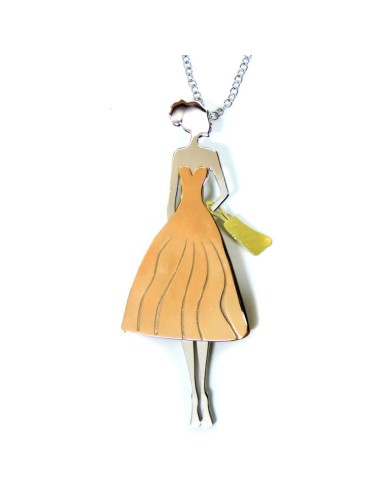 Collana con Ciondolo Shopping Girl in Argento 925 