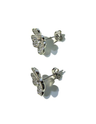 925 Sterling Silver Shamrock Earrings with...