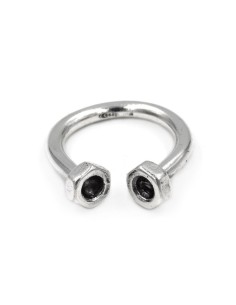 925 Sterling Silver Bolts Ring 