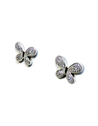Orecchini Fiore in Argento 925 Con Zirconi...