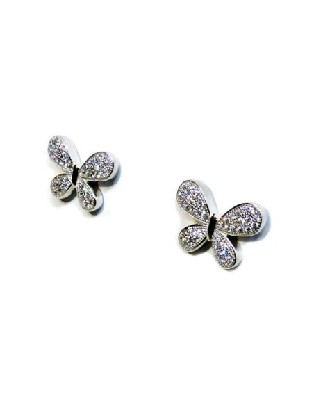 Orecchini Fiore in Argento 925 Con Zirconi Bianchi By Taitù