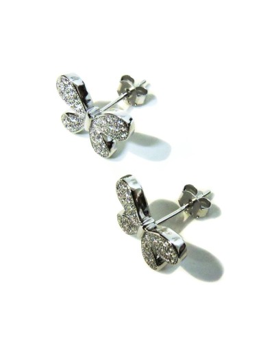 Orecchini Fiore in Argento 925 Con Zirconi...