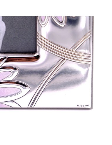 Silver Photo Frame 7 x 9 Daisies Decor 