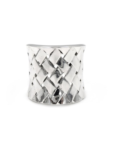Anello Intreccio Fascia in Argento 925 