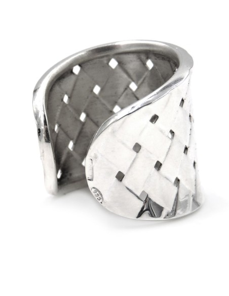 Anello Intreccio Fascia in Argento 925 