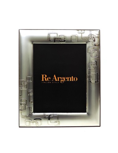 Cornice Portafoto Rettangoli Astratta cm 18x24 in Argento 