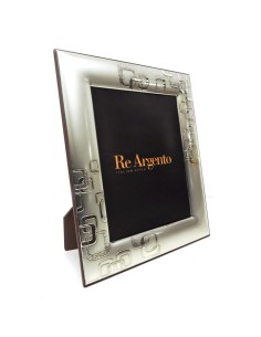 Cornice Portafoto Rettangoli Astratta cm 18x24 in Argento  2