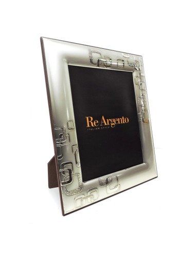 Silver Picture Frame Satin Modern Bricks cm 13x18