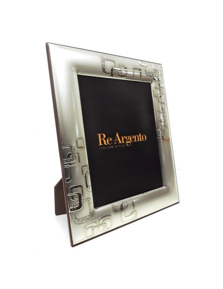 Silver Picture Frame Satin Modern Bricks cm 13x18
