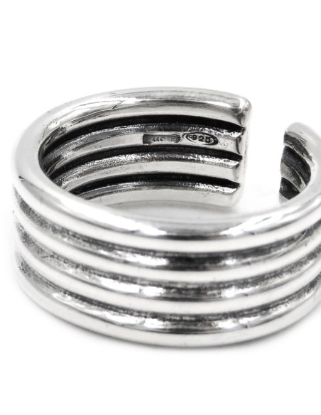 Anello 4 Linee in Argento 925 