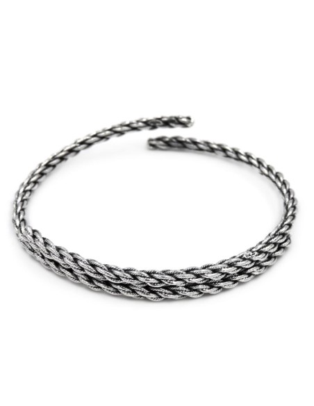 Bracciale Catena Donna in Argento 925 Rodiato Con Ciondolo Doppia Stella