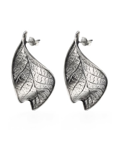 925 Sterling Silver Leaf Earrings 