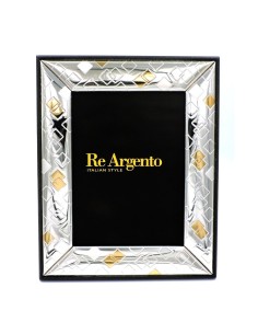 Cornice Portafoto Lucida Rombi Argento e Oro cm 13x18 in...