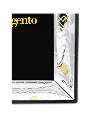Cornice Portafoto Lucida Rombi Argento e Oro cm...