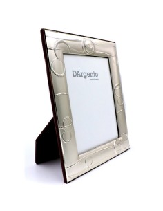 Cornice Portafoto Rettangoli Astratta cm 18x24 in Argento  2