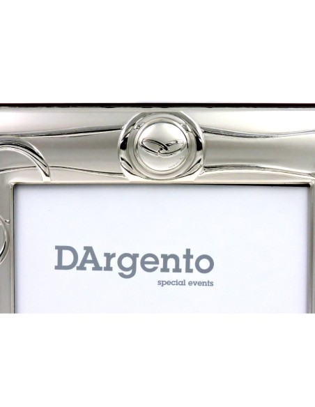 Cornice Portafoto Nozze Anelli con Fedi cm 13x18 in Argento 