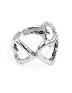 Anello 3 Cuori in Argento 925 