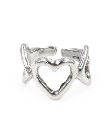 925 Sterling Silver 3 Hearts Ring 