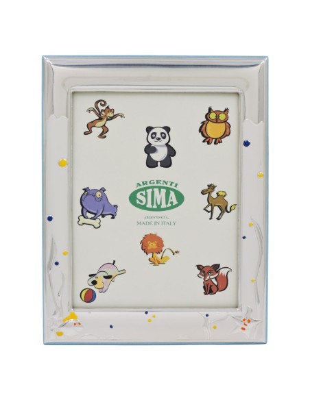 Cornice Portafoto Bimbi Azzurra Tema Marino cm 13x18 in Argento 925