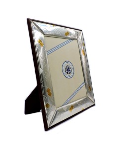 Silver Picture Frame Glossy Gold Rhombus cm 18 x 24 2