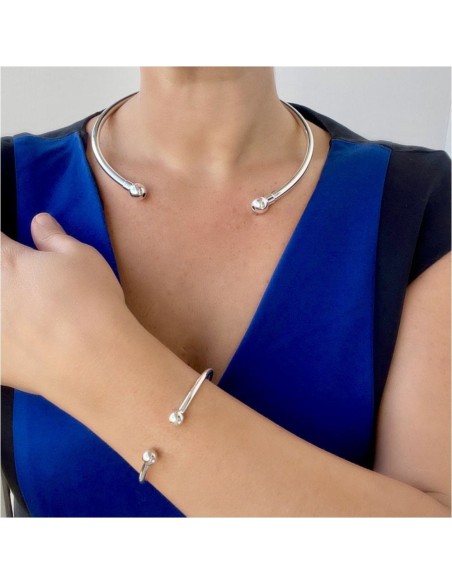 Bracciale Catena Donna in Argento 925 Rodiato Con Ciondolo Doppia Stella
