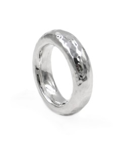 Anello Fedone in Argento 925 Martellato