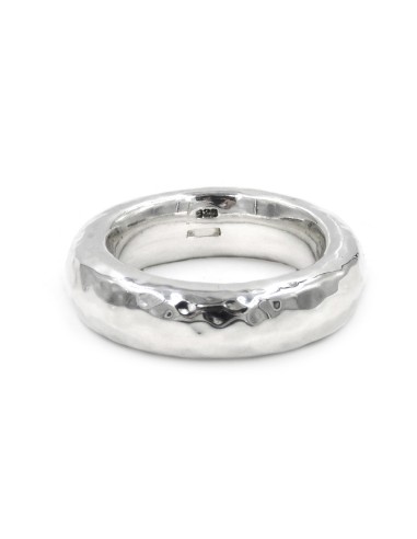 Anello Fedone in Argento 925 Martellato