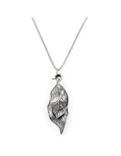 Collana con Foglie Pendenti in Argento 925 