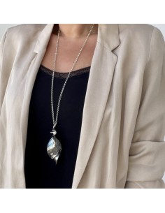 925 Sterling Silver Leaves Necklace 2