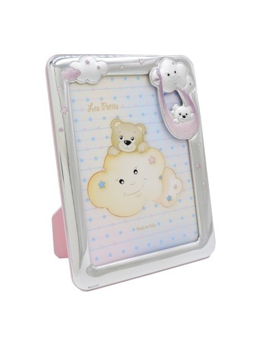 Clouds and Teddy Bear Silver Picture Frame 5x7