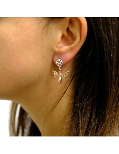 925 Sterling Silver Bee Earrings 