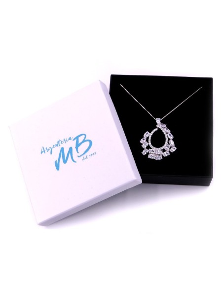 Collana con Ciondolo Light Drop in Argento 925 e Zirconi Bianchi