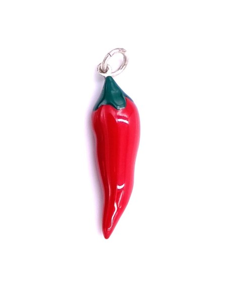 Ciondolo Peperoncino in Argento Smaltato 
