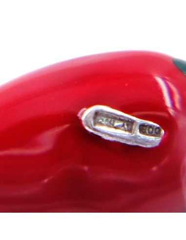 Ciondolo Peperoncino in Argento Smaltato 