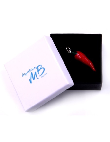 Ciondolo Peperoncino in Argento Smaltato 