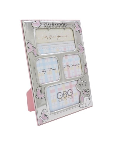 4 Pictures Frame for Baby Girls with Cat and Butterflies
