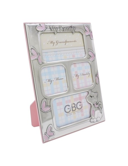 4 Pictures Frame for Baby Girls with Cat and Butterflies