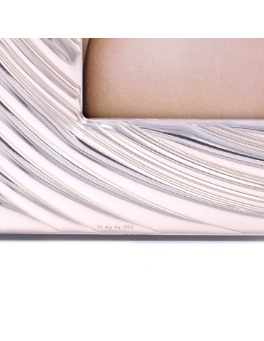 Silver Picture Frame Glossy Concentric Circles...