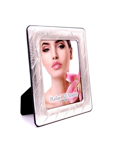 Silver Picture Frame Glossy Scratches Effect cm 13 x 18 