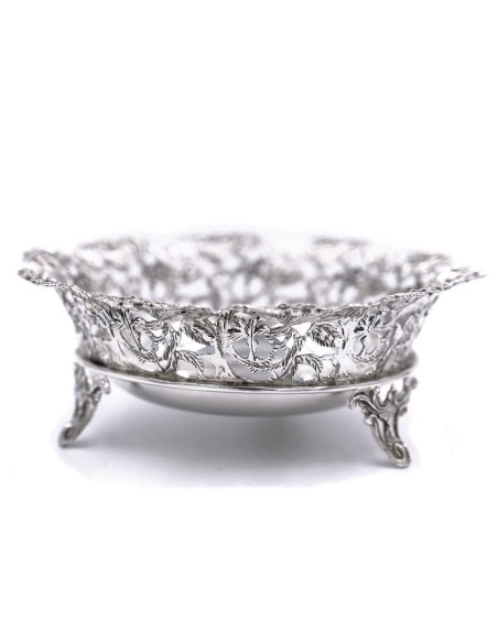 Italian 925 Sterling Silver Round Basket 