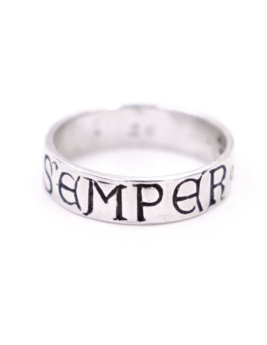 Sterling Silver Semper Fidelis Ring 