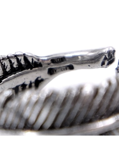 Solid Silver Feather Ring 