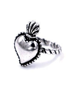 Sterling Silver Holy Heart Ring 