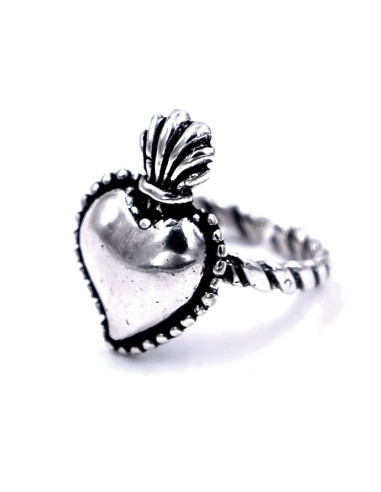 Herz-Jesu-Ring aus 925er Sterlingsilber
