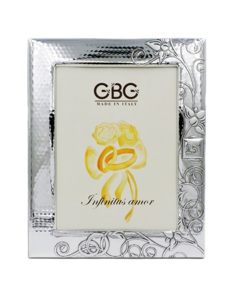 25th Anniversary Silver Photo Frame 7x9 
