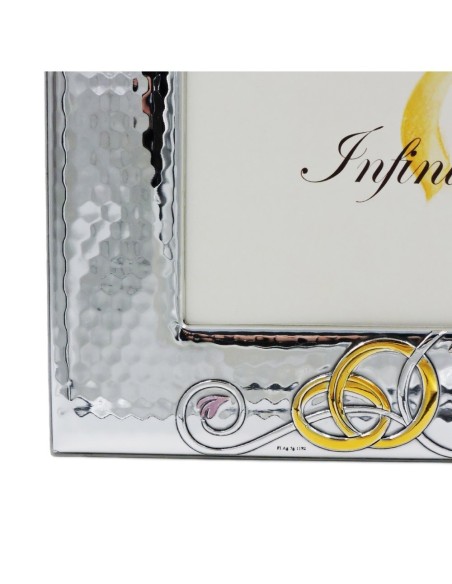 50th Anniversary Enamelled Silver Photo Frame 7x9 