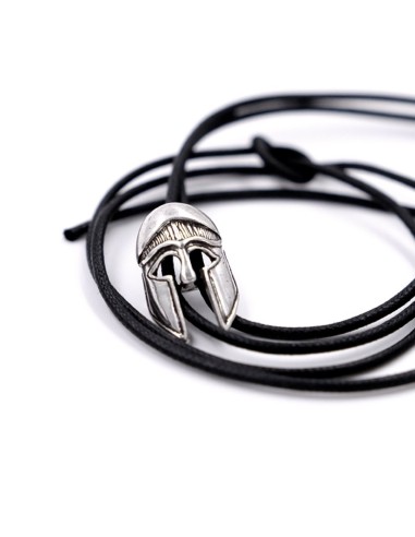 Bracciale Elmo Spartano in Argento con Laccio...