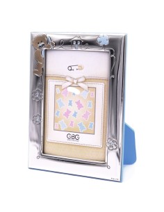 Cornice in Argento Battesimo cm 9x13 Decoro Orsetto
